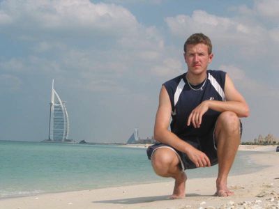 Michael Fabing at a Beach in Dubai